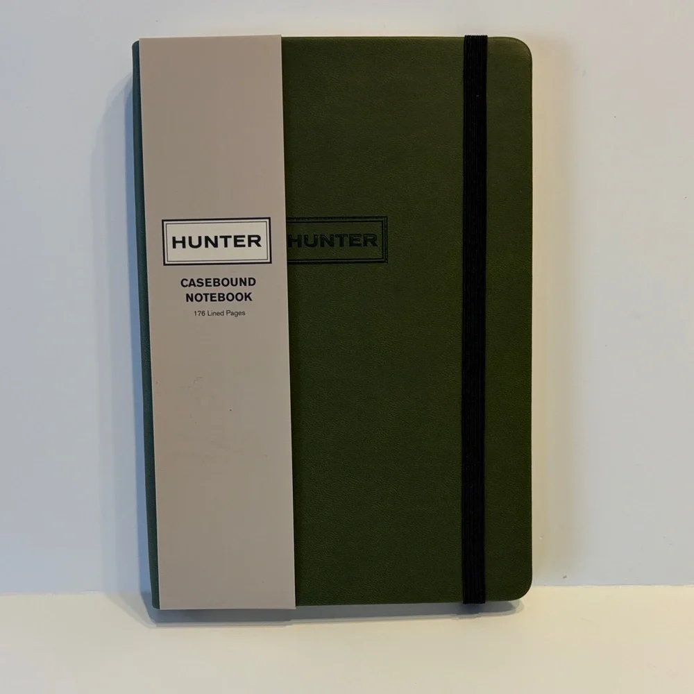 Hunter Green Casebound Notebook with Elastic Closure